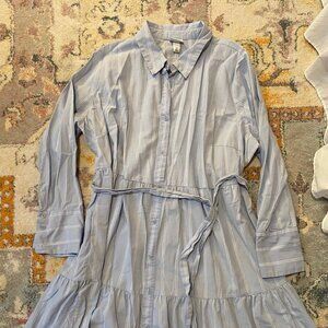 Ava and Viv Striped Shirtdress, Size 2X